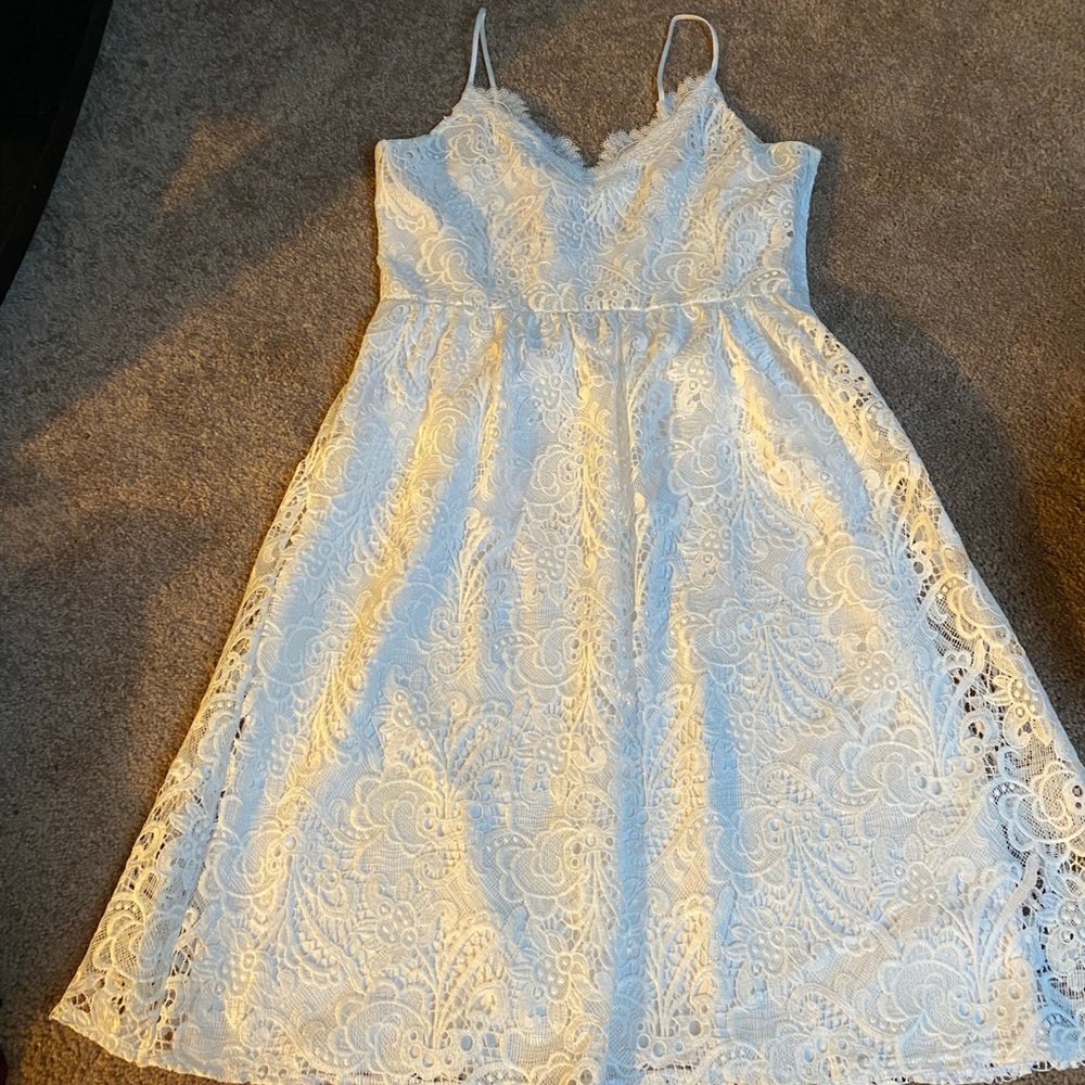 Express white lace dress